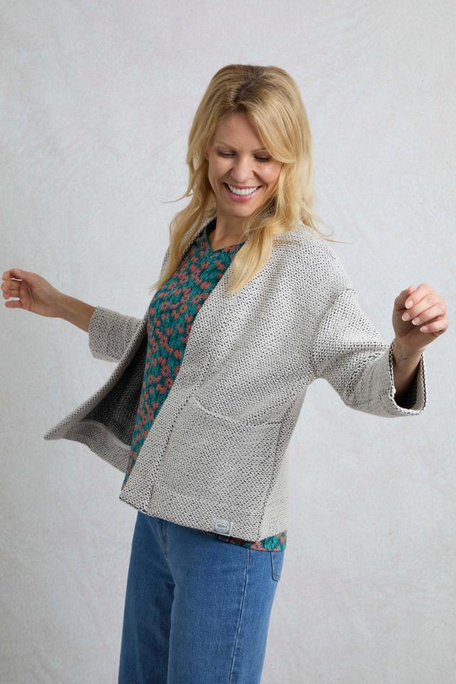 Santosh Womens Cropped Macaroni Cardigan -