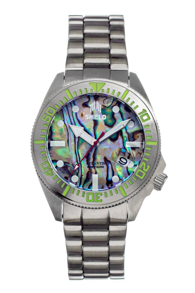 Atlantic Abalone Bracelet Watch with Date -
