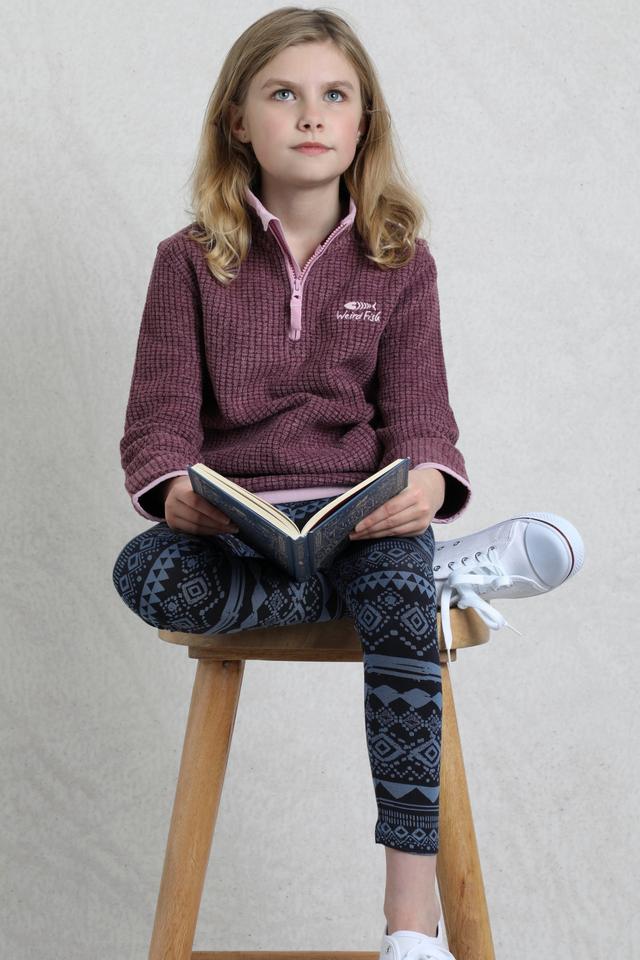 Archie Kids 1/4 Zip Grid Fleece -