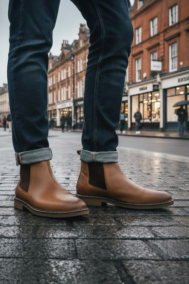 Pimlico Mens Premium Leather Chelsea Boots -