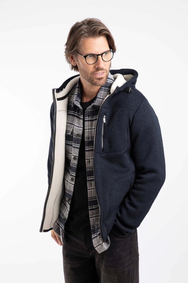 Torpoint Mens Faux Sherling Full Zip Fleece Hoodie -