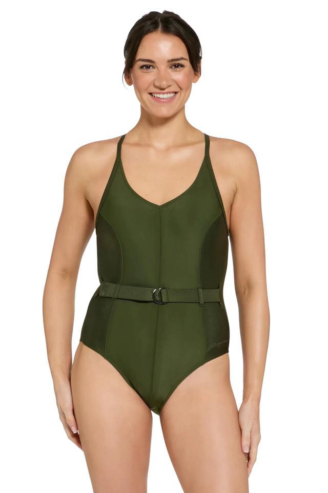 Mandira Belt Crossback Womens One Piece Swimsuit -