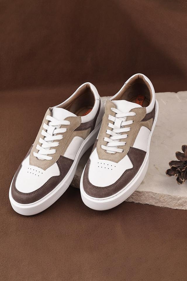 Hampton Mens Leather Casual Trainers -