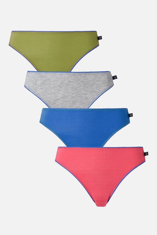 Womens Four-pack Bamboo High Leg Knickers -