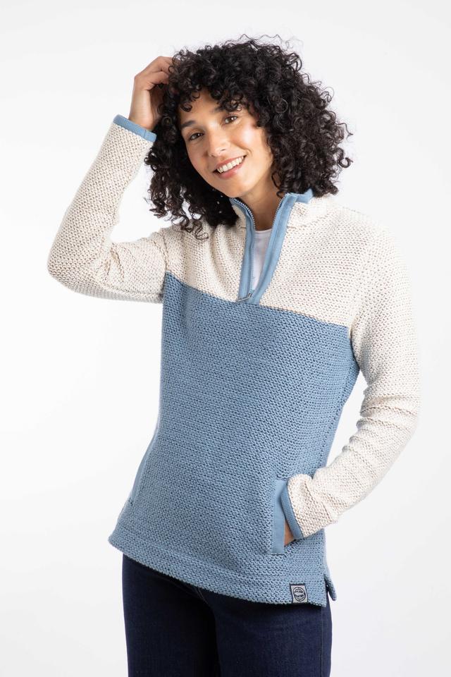 Isla Womens 1/4 Zip Colour Block Macaroni -