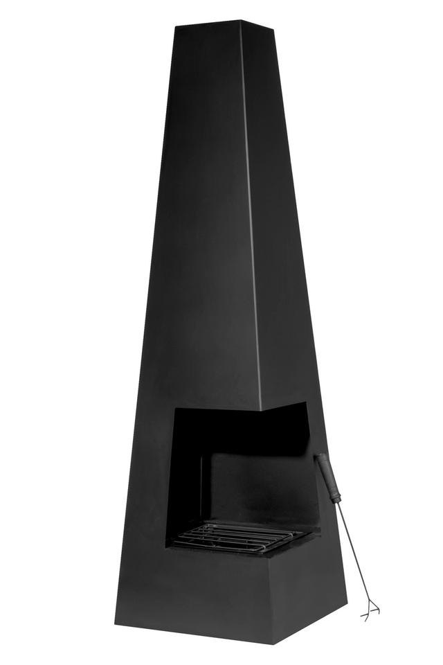 Chiminea Wood Burner, Outdoor Corner Fireplace -