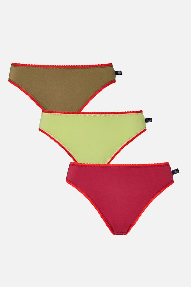 Womens 3-Pack High Leg Knickers -