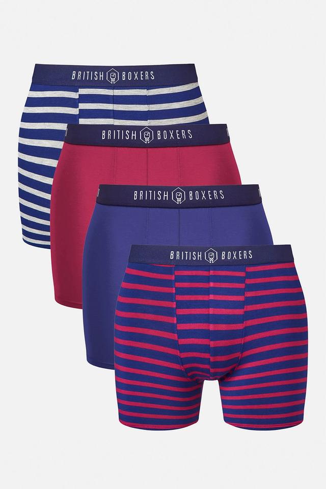 Mens Four-Pack Bamboo Stretch Trunks -