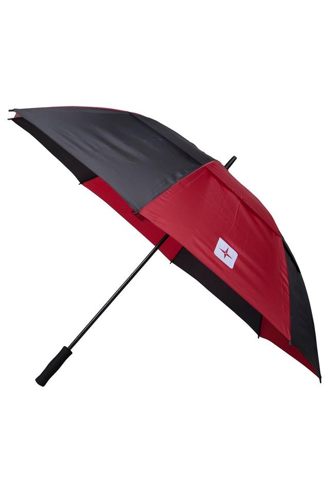 Vertical Stripe Golf Umbrella - Red