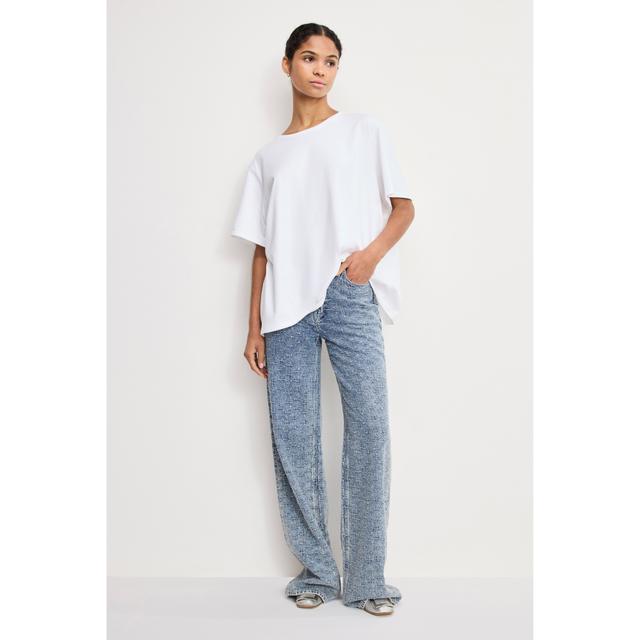 Women's Good Skate Wide Crystal Jeans | Indigo, Size 22 Plus | Good American by Khloé Kardashian
