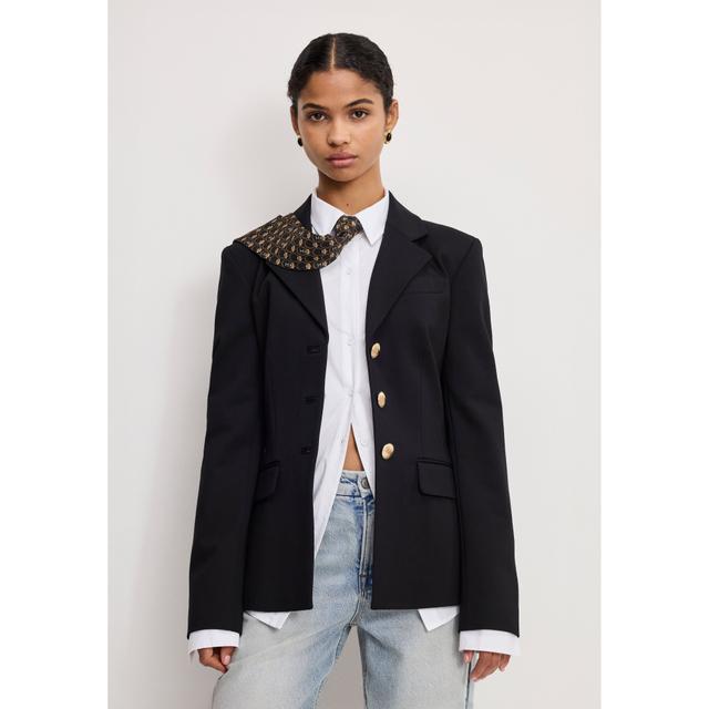 Women's Soft Stretch Ponte Classic Blazer | Black, Size XS | Good American by Khloé Kardashian