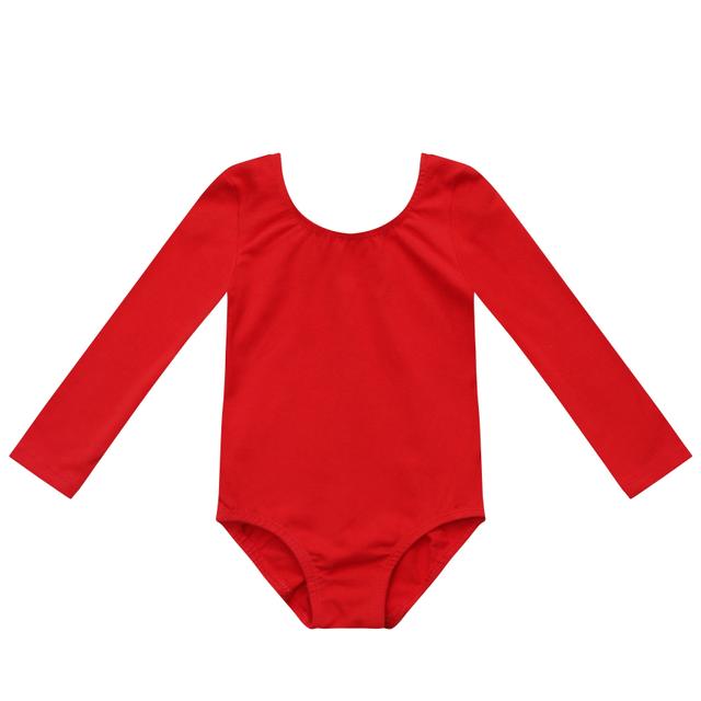 TEMU Girls' Long Sleeve Ballet Leotard With Back Bow Detail - High Stretch, Solid Black, Skinny Fit, Dance And Gymnastics, Wear, Dance Leotard|sleek Fitted Design|stretchy Fabric, For Outdoor