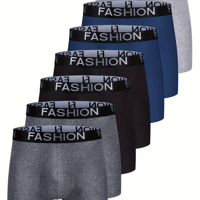 TEMU Set Of 7 Men's Long Boxer Shorts With A , Breathable And Stretchy, Perfect For Sports And Everyday Wear