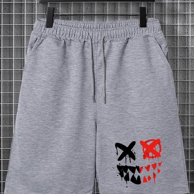 TEMU Men's Loose Plus Size Casual Pants, Trendy Drawstring Shorts, Indoor And Outdoor Sports Wear For Big And Tall Guys