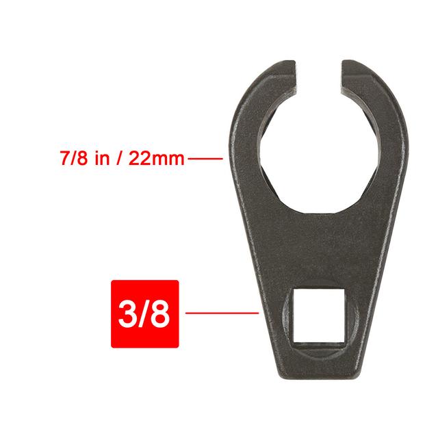 TEMU 1pc Sensor Socket 3/8-inch 7/8-inch 22mm, 6 Point Oxygen Sensor Puller Wrench Removal Tool For Cars