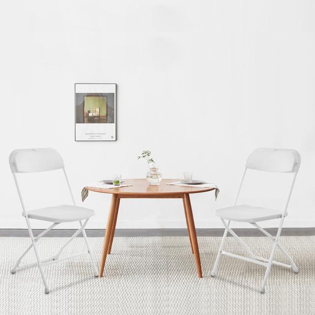 TEMU 10pcs Classic Garden Plastic Folding Chair Blackportable Thickened Wall Extra Wide Comfortable Plastic Back Chair Chair Training Conference Chair Business Chair