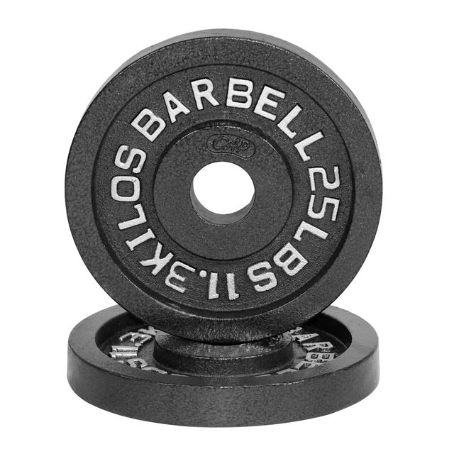 TEMU Traditional/classic 2-inch Cast Iron Weight Plates - Great For Strength Training, Weightlifting, Bodybuilding & Powerlifting, 25lb (set Of 2)