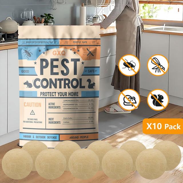 TEMU Pest Repellent ,outdoor Moth Repellent Balls, - Effectively Mice, Ants, , , Moths And Other Pests,10 Pack