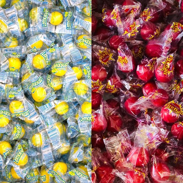 TEMU Lemonheads & Atomic Fireball Bulk Candy Mix 1 Lb – Sweet And Spicy Hard Candy Assortment Individually Wrapped Lemon And Cinnamon Classic Retro Candy