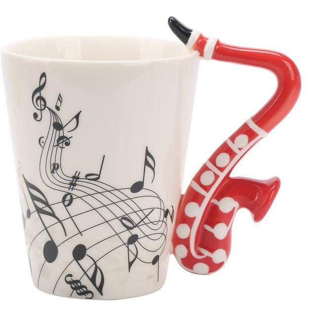 TEMU Taza de cerámica con asa Instrumento musical