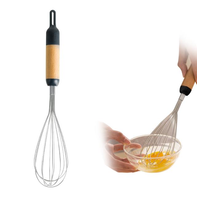 TEMU 1 pieza de de acero inoxidable 420 para sartenes antiadherentes, mezclador de cocina resistente al calor para huevos, cocinar, hornear y mezclar - Manual, no necesita electricidad