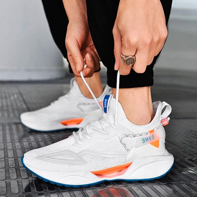 TEMU Zapatos Deportivos Tenis Hombre Casuales de Moda Zapatos Deportivos Casuales De Punto Para Hombres - Amortiguación De Aire Transpirable Y Absorción- Para Correr, Baloncesto Y Ejercicio