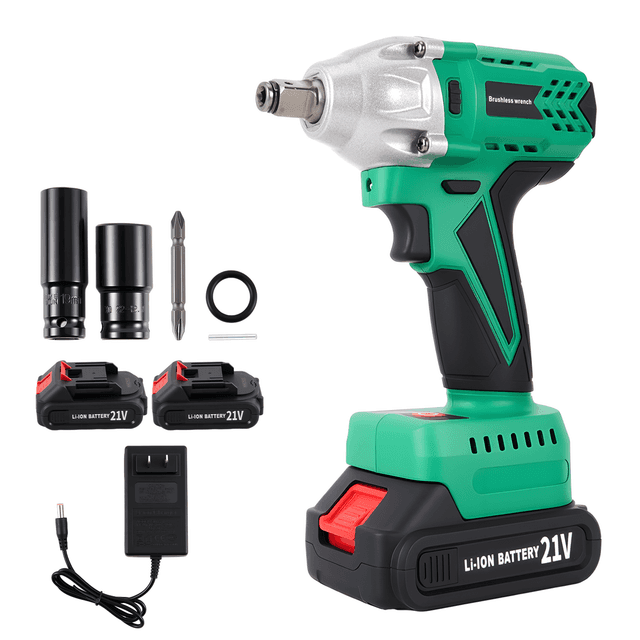 TEMU 1/2pila Llave De Impacto Inalámbrica Pistola Taladro Eléctrica