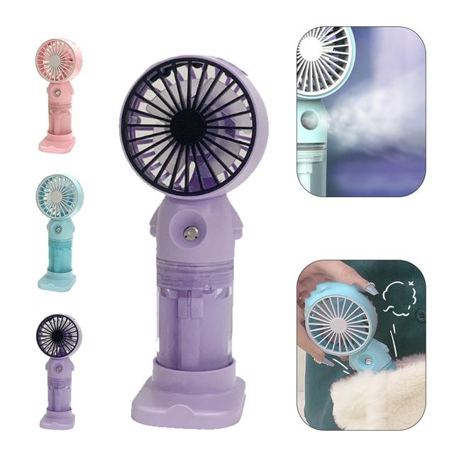 TEMU Ventilador de , ventilador de niebla portátil recargable con carga USB, ventilador de enfriamiento miniatura con función de pulverización de agua, y silencioso para uso en interiores y exteriores