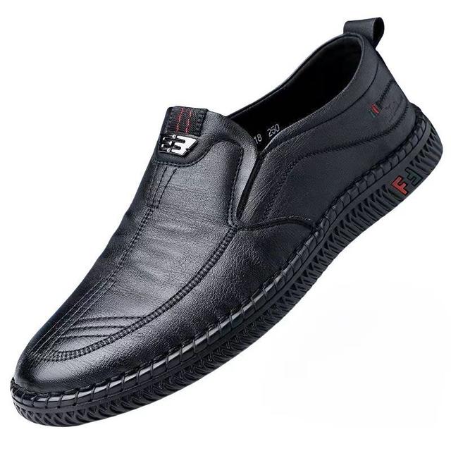 TEMU Zapatos de negocios sin cordones para hombre, zapatos de hombre, suelas suaves, transpirables y antideslizantes.