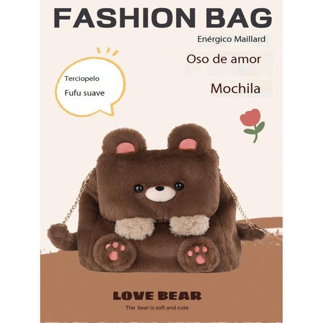 TEMU mochila oso peluche niños mochila escolar dibujos animados