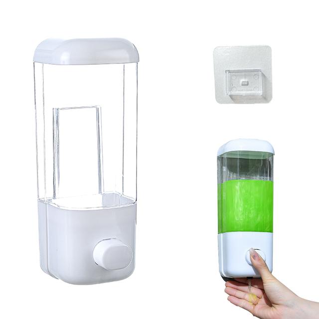 TEMU 1pcs Dispensador Manual de Jabón de Pared 500 ml para Baño, Cocina, Hoteles y Restaurantes - Dosificador de Shampoo para Gel Líquido