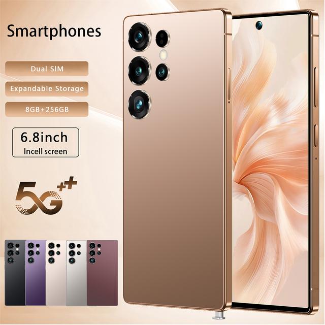 TEMU Smartphone Android 256GB Pantalla HD de 6.8 Pulgadas, Doble SIM, Lápiz Óptico Integrado, Desbloqueo Inteligente por Rostro y , Teléfonos Móviles Android