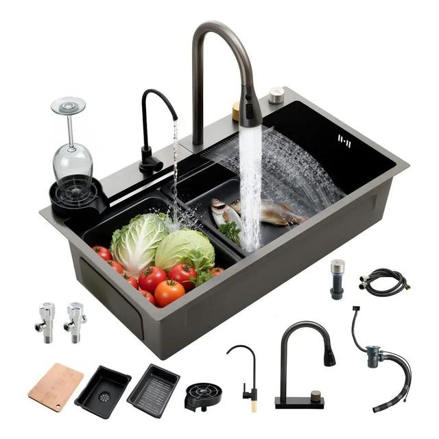 TEMU Organizador de Cocina de Acero Inoxidable Fregadero 80*45