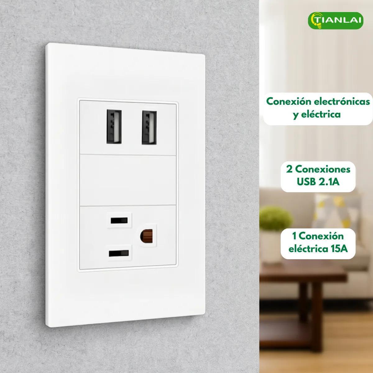 TEMU 1Pz Enchufe USB de Pared