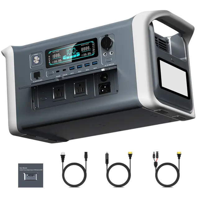 TEMU CTOLITY Generador Solar Portátil de Energía Estación 1600W con Batería LiFePO4 de 1024Wh