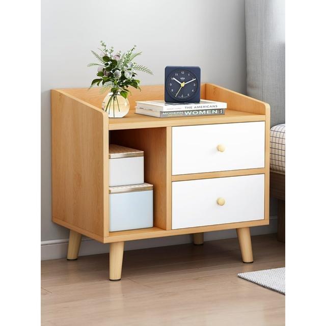TEMU Moderna mesita de noche, adorable y práctica mesa auxiliar con estante de almacenamiento abierto