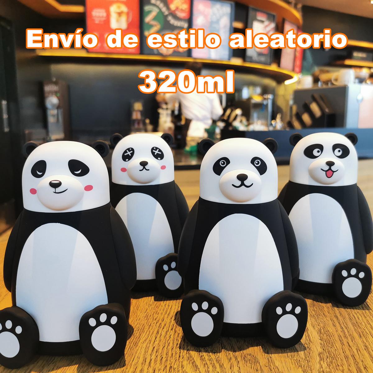 TEMU Taza de agua de 320Ml con diseño de panda de dibujos animados, taza de vidrio aislado de doble capa, entrega de estilo 1pc
