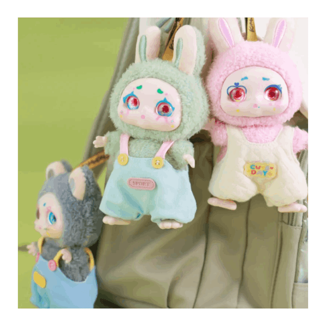 TEMU Muñeco de Felpa Coleccionable con Ropa de Animal, Estilo Kawaii y Función de Llavero, Envío de al