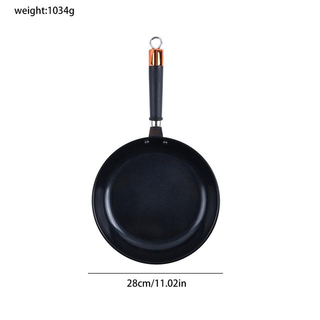 TEMU Sartén de hierro fundido de una sola pieza, de , 28 cm y 30 cm, con fondo , ideal para saltear y sellar . Fácil de limpiar y antiadherente.
