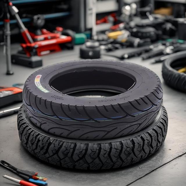 TEMU Neumático de Caucho sin Cámara para Bicicletas Eléctricas, y Patinetes con Carcasa