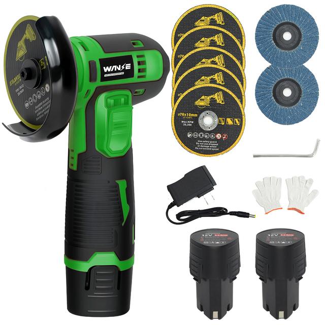 TEMU Amoladora Mini 12V 75mm - Herramienta de lijado y multifuncional recargable con motor sin escobillas