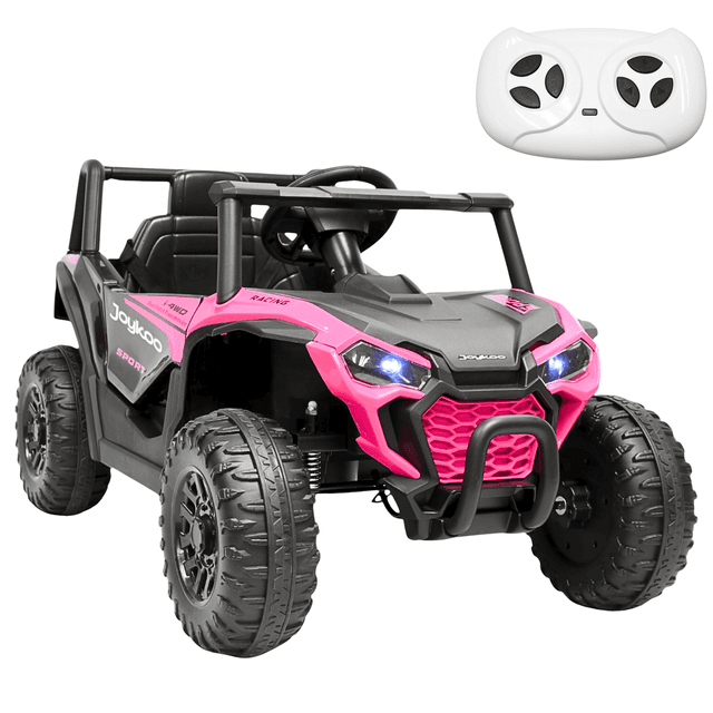 TEMU Juguete de conducción eléctrica para niños UVT-001 con luz y sonido, control remoto, conexión USB y Bluetooth, 12V.