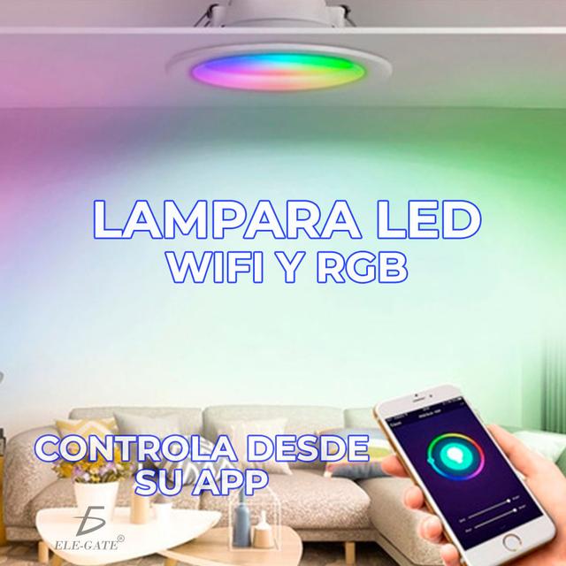 TEMU ELE-GATE Lámpara Colgante Moderna LED RGB Inteligente con Wifi para Techo