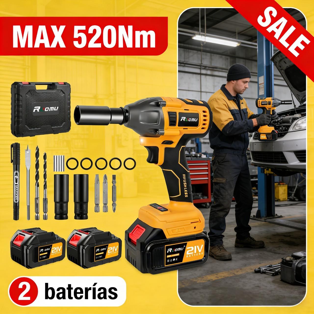 TEMU Llave de impacto inalámbrica de 12V 45NM (3/8"), para espacios reducidos - Batería recargable de litio USB, duradera, ideal para y el hogar - Mango ergonómico, regalo para hombres