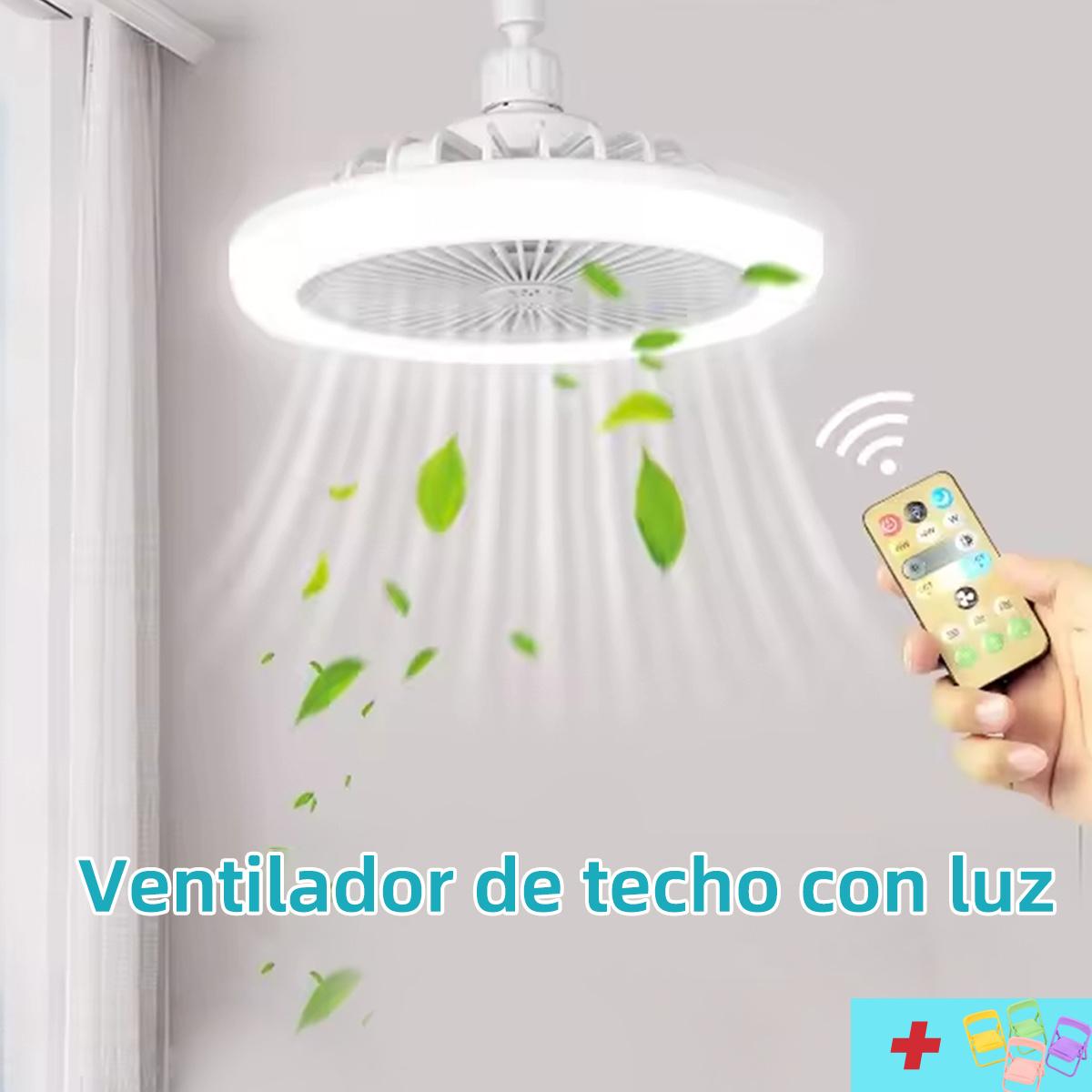 TEMU Ventilador de techo con luz, control remoto, ventilador de techo inalámbrico pequeño, 3 velocidades , luz LED para dormitorio
