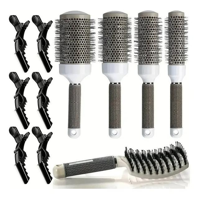 TEMU Kit de cepillo de 11 para secado y peinado, tecnología cerámica e iónica antiestática, ideal para , alisar y dar volumen al cabello