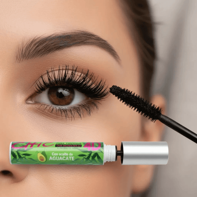 TEMU Mascara De Pestaña Chic 4d Con Aceite De Waterproof Negro