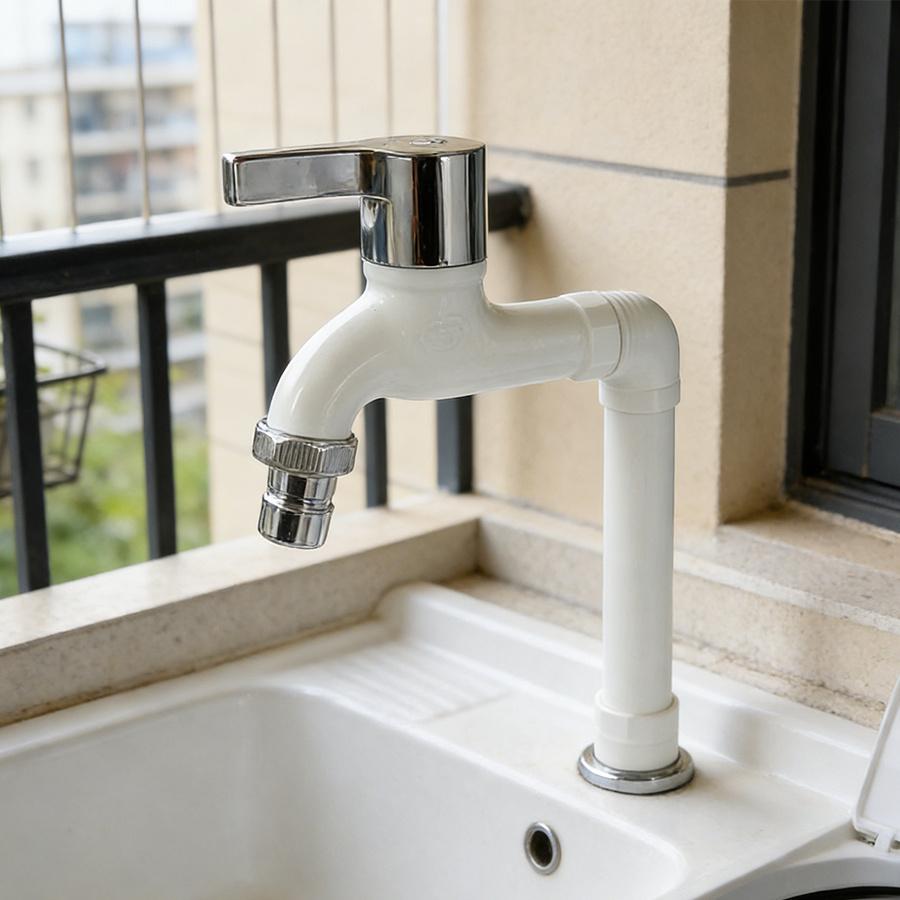 TEMU Grifos de plástico en la pared de entrada de agua de puntos, a prueba de congelación y fugas, adecuados para lavadoras, mejoras domésticas y grifos de lavadoras.