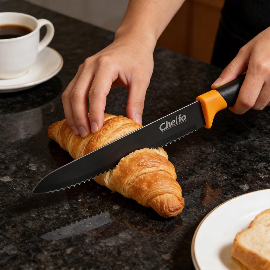 TEMU para pan de acero inoxidable, serrada, corte sin extrusión, mango , utensilios de cocina