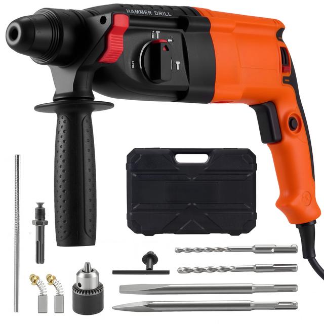 TEMU Rotomartillo Cincelador Perforador Taladro Sds Juego 1600w